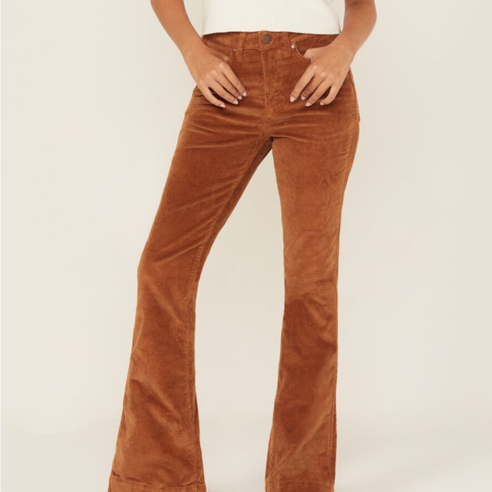 Brown Corduroy Flare Pants